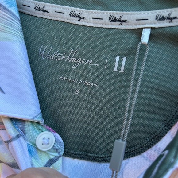 Walter Hagen Multicolor Shirt with Green Accents NWT - Picture 2 of 5